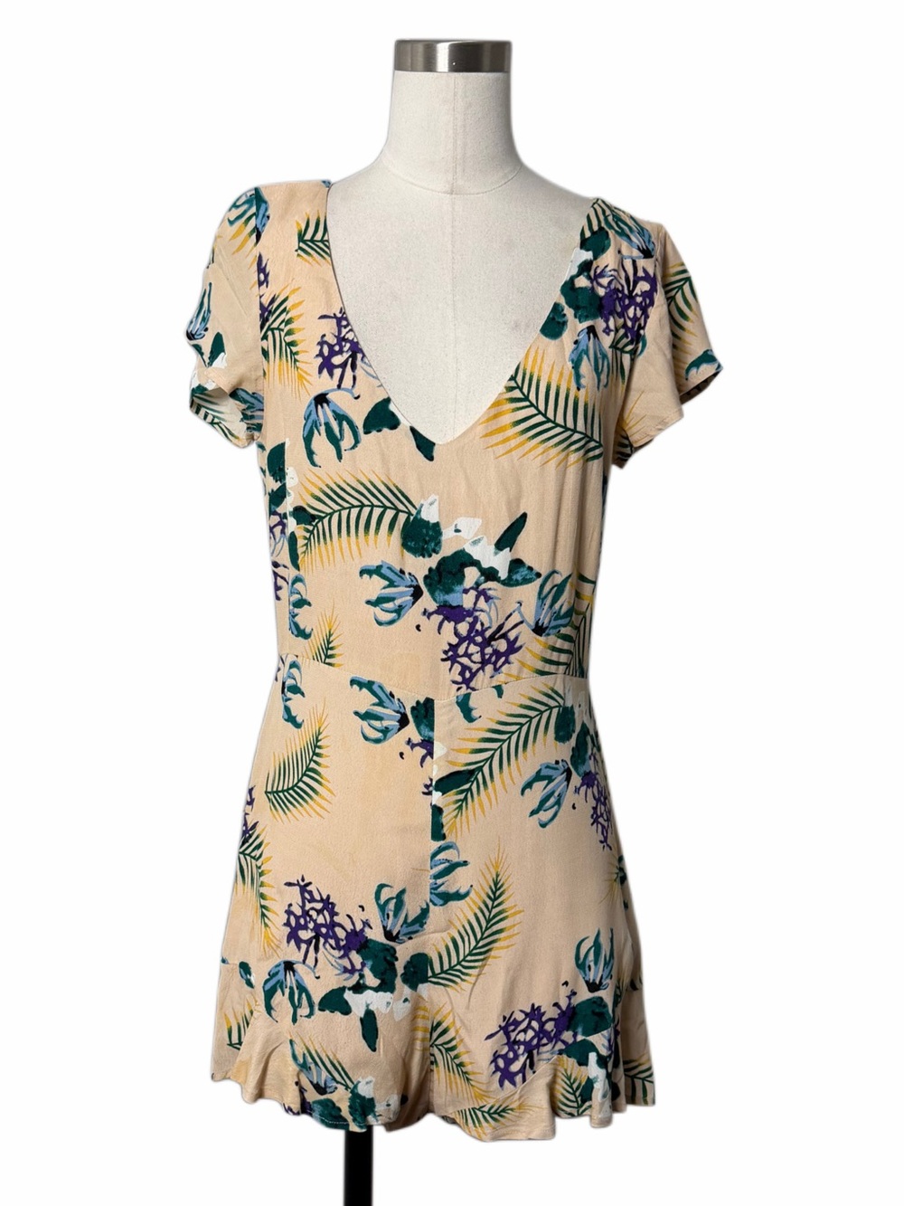 For Love  & Lemons Pina Colada Floral Romper - Picture 3 of 7